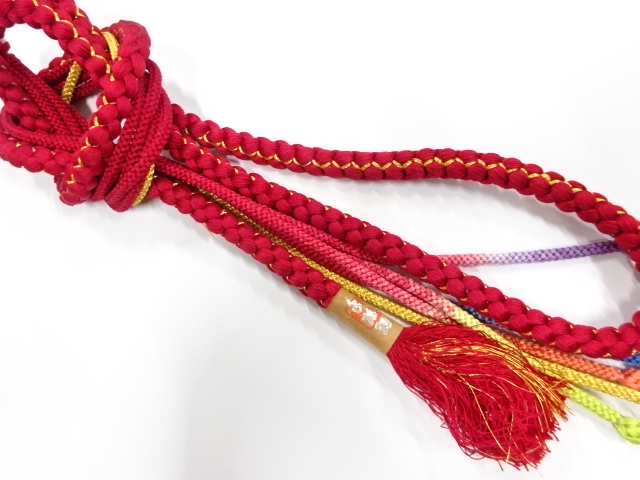 未使用品　正絹　手組帯締め